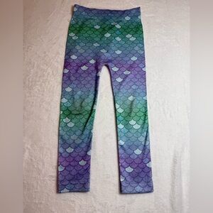 Capelli of New York Kids Leggings - Green and Purple Mermaid